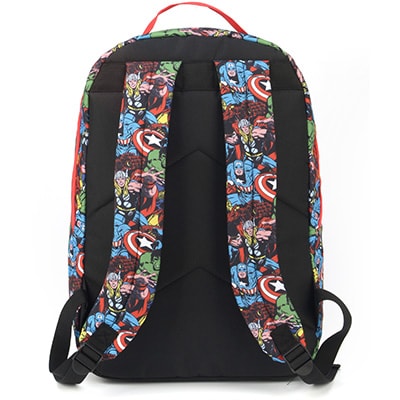 Mochila poliéster, Avengers / Vingadores, Preto, MJ49005AG, Luxcel - PT 1 UN