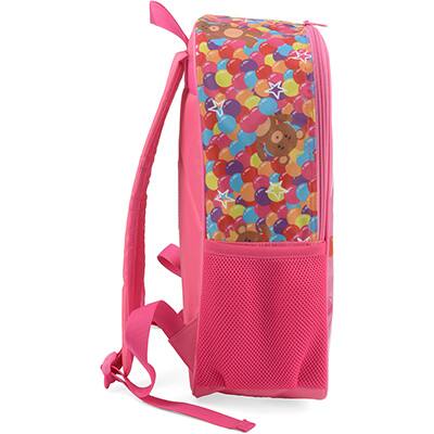 Mochila poliéster, Masha e o Urso, Rosa, IS37501MU, Luxcel - PT 1 UN