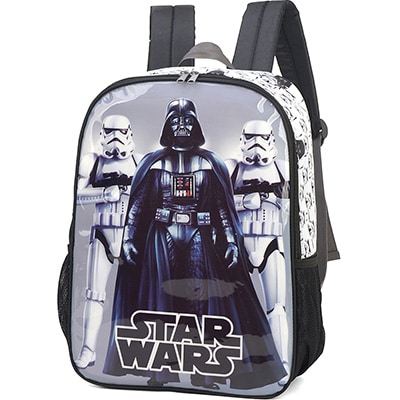 Mochila poliéster, Star Wars, Branco, IS38161ST, Luxcel - PT 1 UN