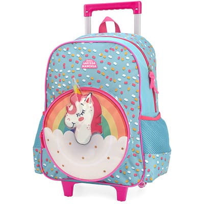 Mochila Escolar Infantil de Rodinhas Larissa Manoela Luxcel - PT 1 UN