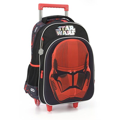 Mochila Escolar Infantil de Rodinhas Star Wars em Poliéster Luxcel - PT 1 UN