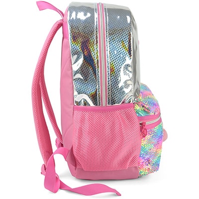 Mochila poliéster, Barbie, Rosa, MS46378BB, Luxcel - PT 1 UN