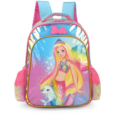 Mochila infantil Barbie Mattel em Poliéster Luxcel - PT 1 UN