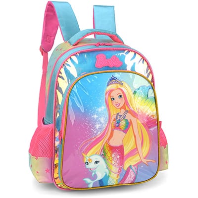 Mochila infantil Barbie Mattel em Poliéster Luxcel - PT 1 UN