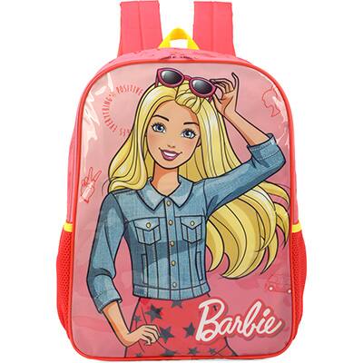 Mochila infantil Barbie Mattel em Poliéster Luxcel - PT 1 UN