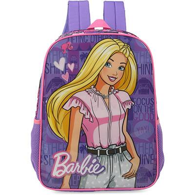 Mochila infantil Barbie Mattel em Poliéster Luxcel - PT 1 UN