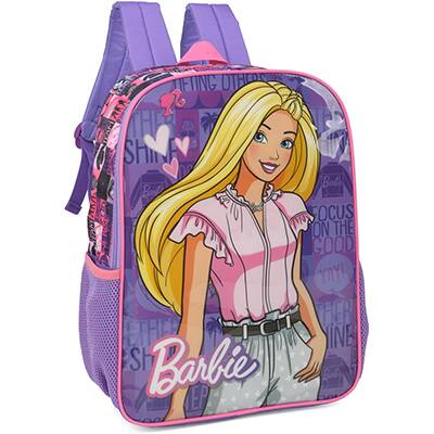 Mochila infantil Barbie Mattel em Poliéster Luxcel - PT 1 UN