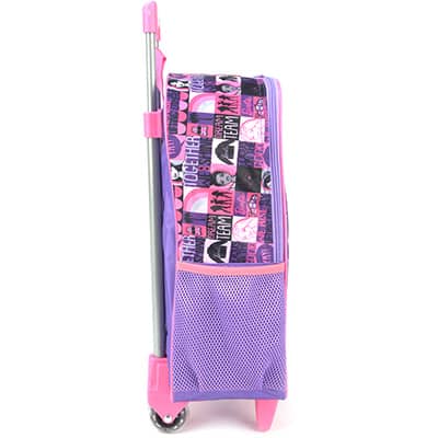 Mochila Escolar Infantil de Rodinhas Barbie Mattel em Poliéster Luxcel - PT 1 UN