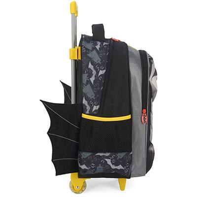 Mochila Escolar Infantil de Rodinhas DC Batman em Poliéster Luxcel - PT 1 UN