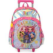 Mochila Escolar Infantil de Rodinhas Rainbow High Luxcel - PT 1 UN