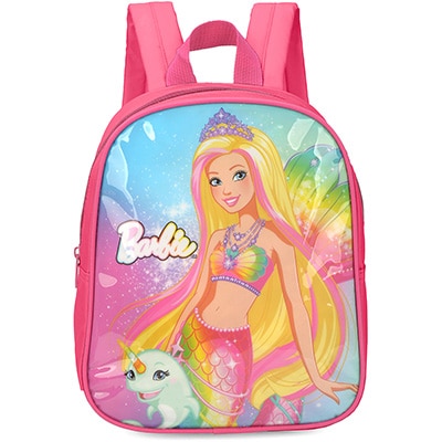 Mochila infantil Barbie Mattel em Poliéster Luxcel - PT 1 UN