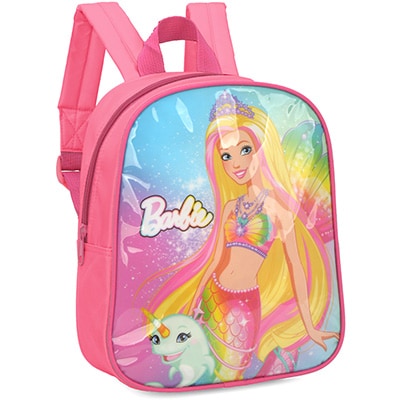 Mochila infantil Barbie Mattel em Poliéster Luxcel - PT 1 UN