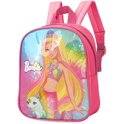 Mochila infantil Barbie Mattel em Poliéster Luxcel - PT 1 UN