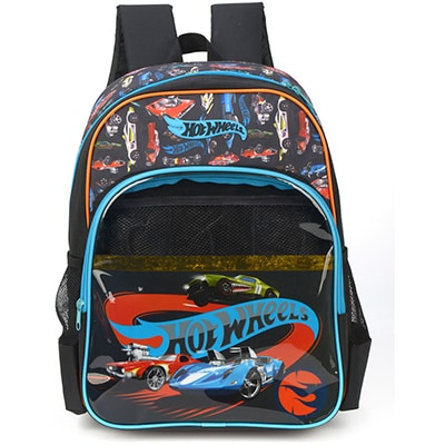 Mochila Infantil Hot Wheels em Poliéster Luxcel - PT 1 UN