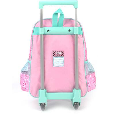 Mochila Escolar Infantil de Rodinhas LOL em Poliéster Luxcel - PT 1 UN
