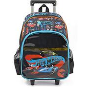 Mochila Escolar Infantil de Rodinhas Hot Wheels Mattel em Poliéster Luxcel - PT 1 UN