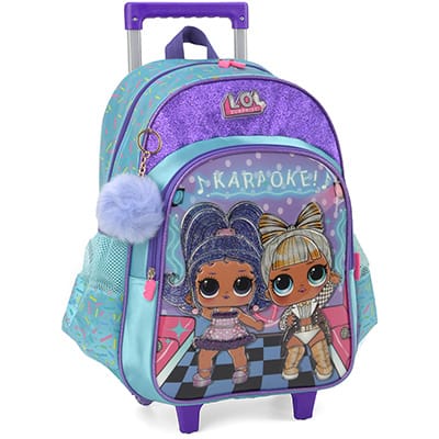 Mochila Escolar Infantil de Rodinhas LOL Luxcel - PT 1 UN