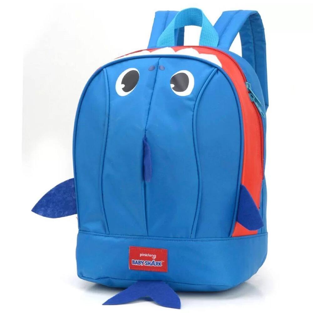 Mochila poliéster, Baby Shark, Azul, IS37481BS, Luxcel - PT 1 UN