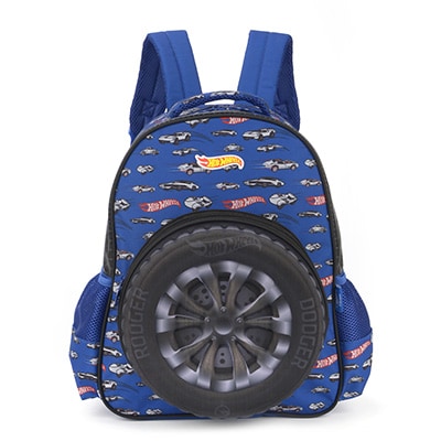 Mochila Infantil Hot Wheels em Poliéster Luxcel - PT 1 UN