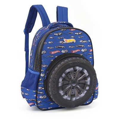 Mochila Infantil Hot Wheels em Poliéster Luxcel - PT 1 UN