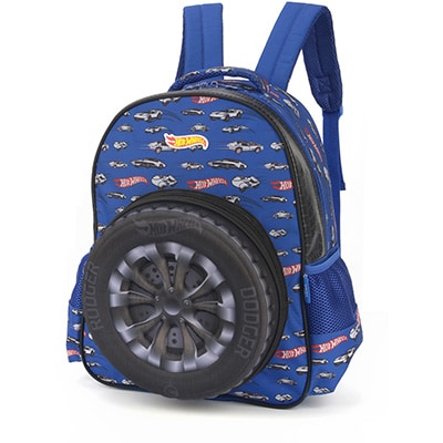 Mochila Infantil Hot Wheels em Poliéster Luxcel - PT 1 UN