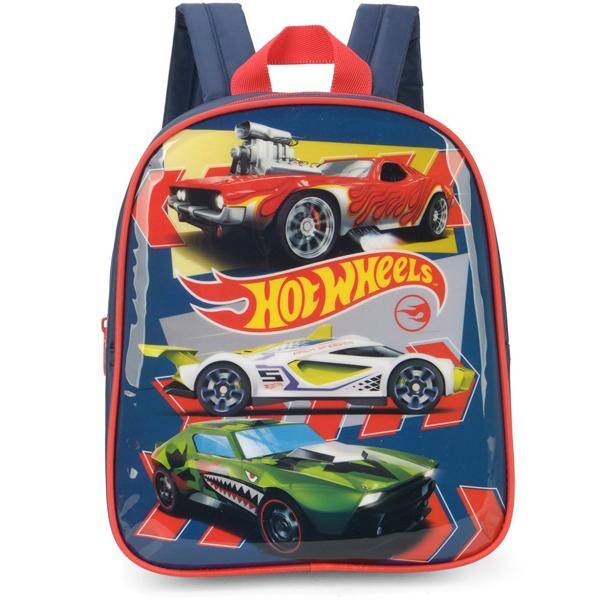 Mochila Infantil Hot Wheels em Poliéster Luxcel - PT 1 UN
