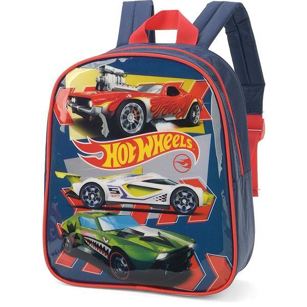 Mochila Infantil Hot Wheels em Poliéster Luxcel - PT 1 UN