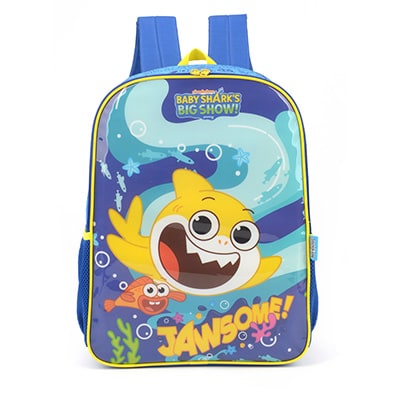 Mochila Infantil Baby Shark em Poliéster Luxcel - PT 1 UN