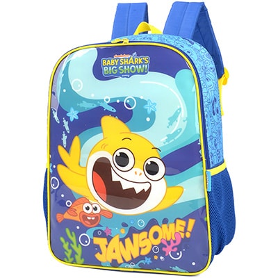 Mochila Infantil Baby Shark em Poliéster Luxcel - PT 1 UN