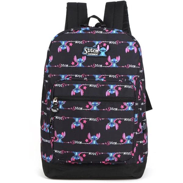 Mochila Stitch Disney, Preto, MS46408SC, Luxcel - PT 1 UN