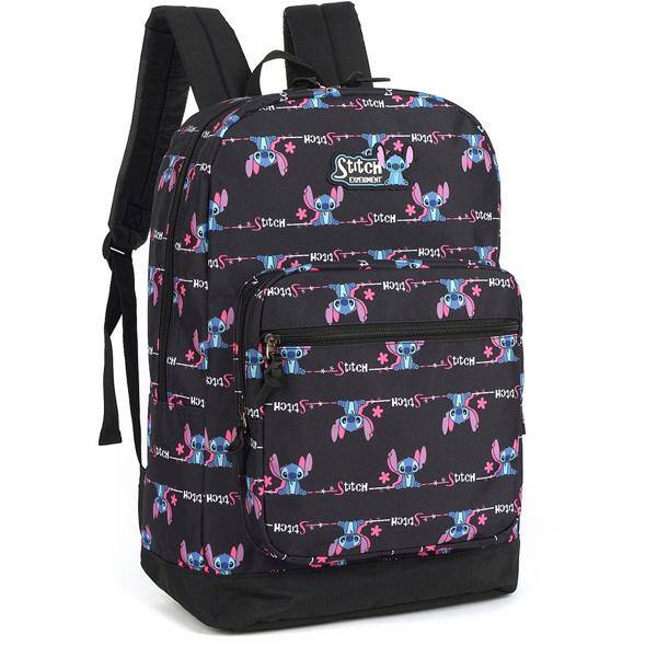 Mochila Stitch Disney, Preto, MS46408SC, Luxcel - PT 1 UN