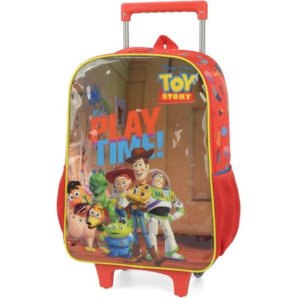 Mochila Escolar Infantil de Rodinhas Disney Toy Story em Poliéster Luxcel - PT 1 UN