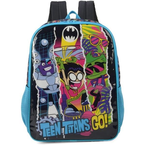 Mochila Infantil DC Jovens Titãs - Teen Titans Go em Poliéster Luxcel - PT 1 UN