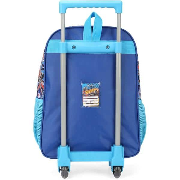 Mochila Escolar Infantil de Rodinhas Hot Wheels Mattel em Poliéster Luxcel - PT 1 UN