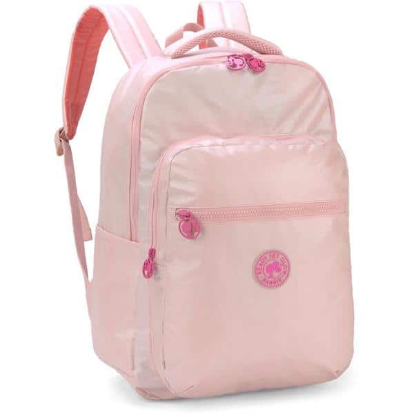 Mochila Escolar Barbie Mattel rosa em Poliéster, Luxcel - PT 1 UN