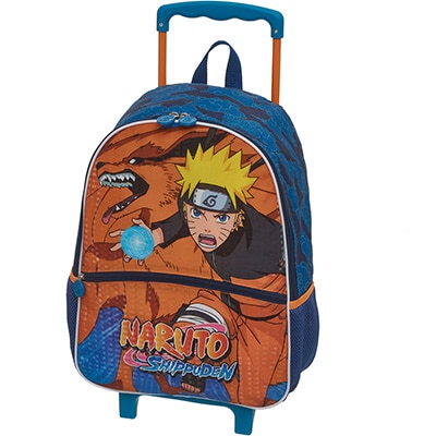 Mochila Escolar Infantil de Rodinhas Naruto em Poliéster Pacific - PT 1 UN