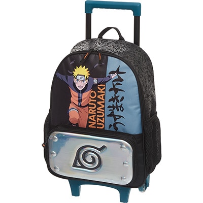 Mochila Escolar Infantil de Rodinhas Naruto Boruto em Poliéster Pacific - PT 1 UN