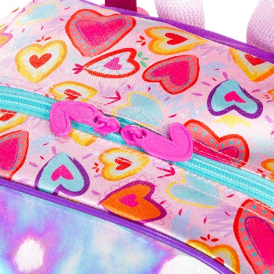 Mochila Escolar Infantil de Rodinhas x Love Poliéster colorido Sestini - PT 1 UN