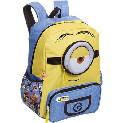 Mochila Infantil Minions em Poliéster G Sestini - PT 1 UN