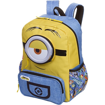 Mochila Infantil Minions em Poliéster G Sestini - PT 1 UN