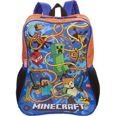 Mochila poliéster, Minecraft, colorido, 066048-00, Sestini - PT 1 UN