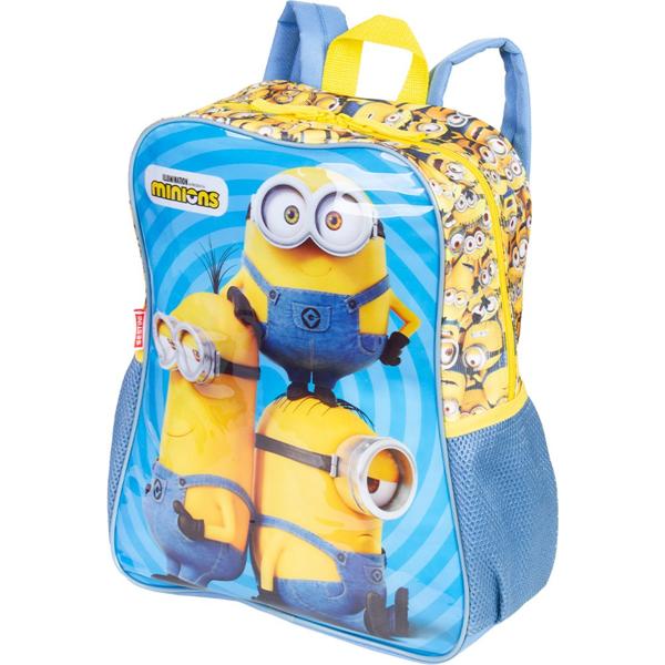 Mochila Infantil Minions em Poliéster G Sestini - PT 1 UN