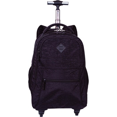 Mochila nylon com rodas, Rolling Crinkle, Preto, 075498-01, Sestini - PT 1 UN