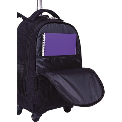 Mochila nylon com rodas, Rolling Crinkle, Preto, 075498-01, Sestini - PT 1 UN