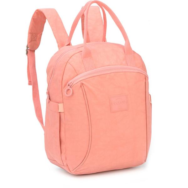 Mochila Crinkle, Rosê, BU78732, Luxcel - PT 1 UN