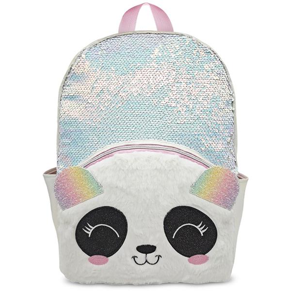 Mochila poliéster, Panda, Rosa, QAR009, Happy-time - PT 1 UN