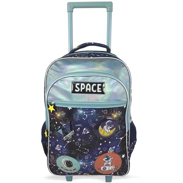 Mochila Escolar Infantil de Rodinhas Space Happy-time - PT 1 UN