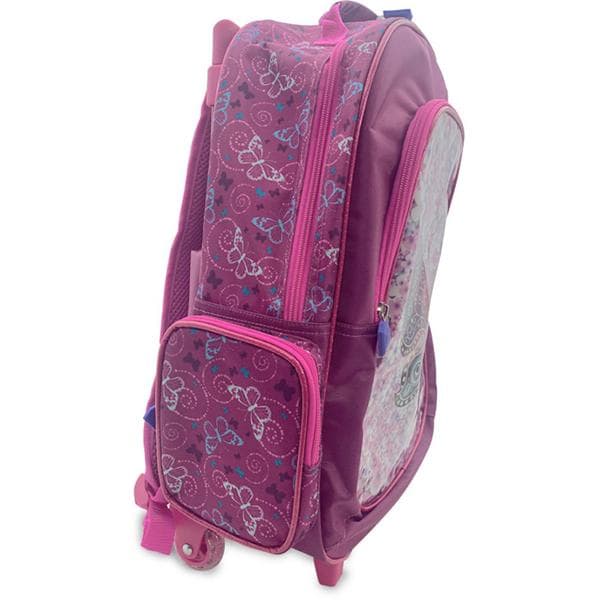 Mochila Escolar Infantil de Rodinhas Borboleta Happy-time - PT 1 UN