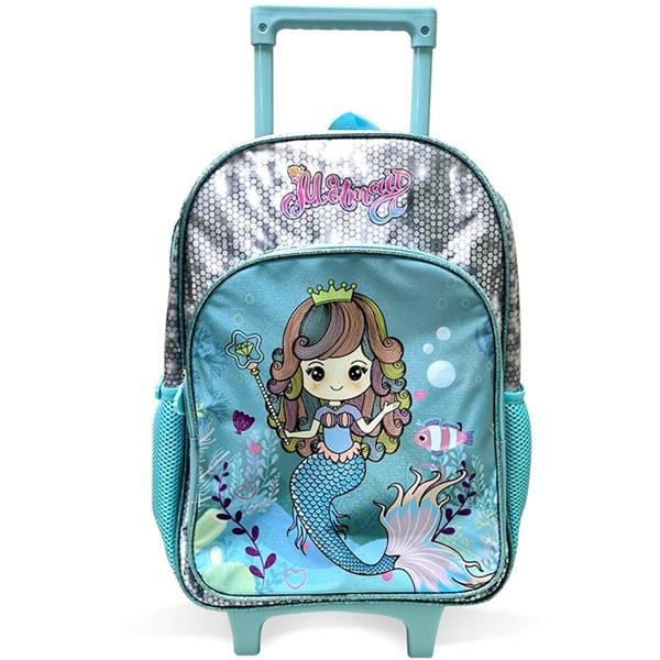 Mochila Escolar Infantil de Rodinhas Sereia 16" Happy-time - PT 1 UN