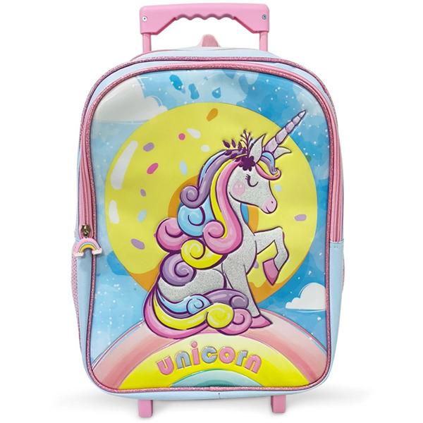 Mochila Escolar Infantil de Rodinhas Unicórnio 16" Happy-time - PT 1 UN